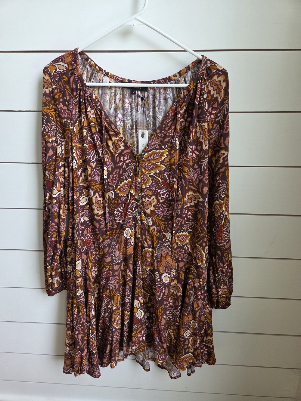 Olivaceous Burgundy Boho Dress
